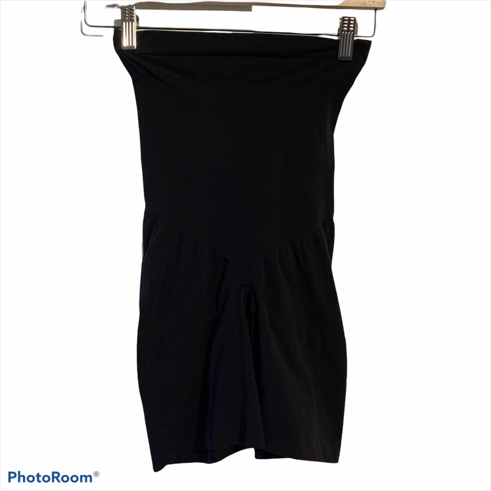 Spanx 1X 3035 higher power short gusset high waisted bike shorts stretch black